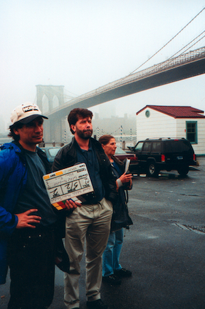 der Regisseur mit seiner Assistentin