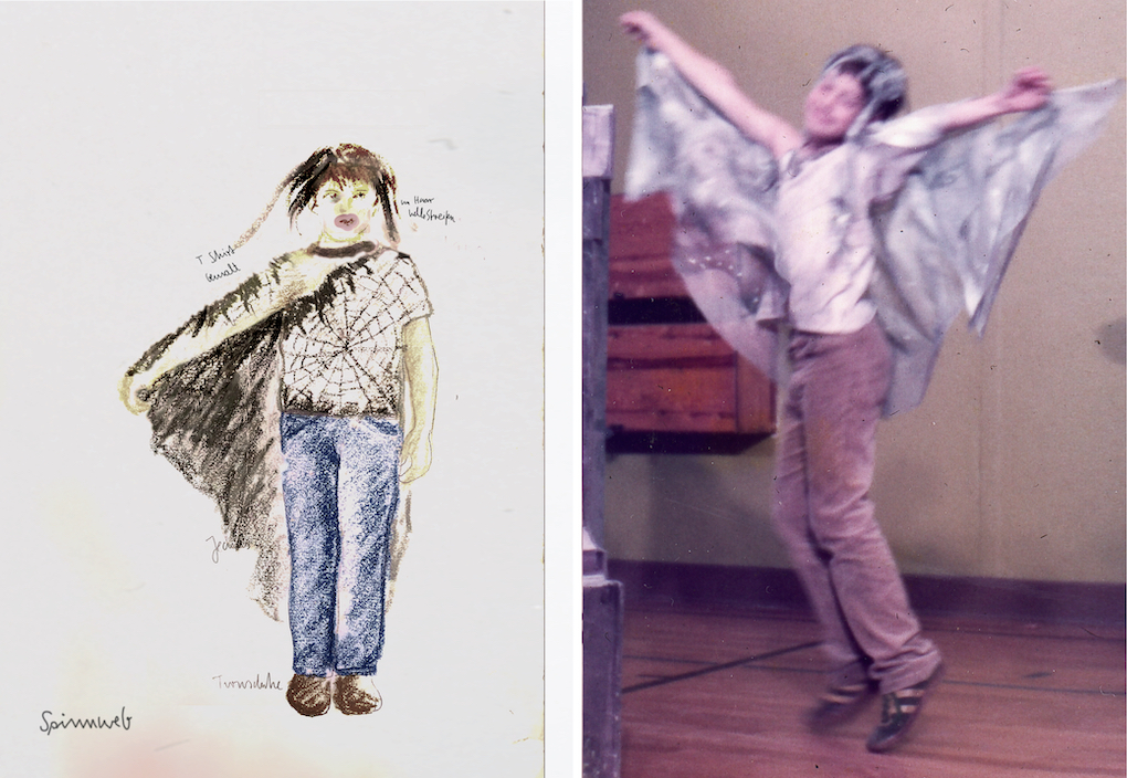 Figurine für Spinnweb und Darsteller Spinnweb im Kostüm