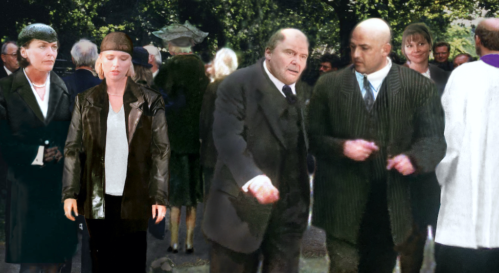 Auf einer Beerdigung